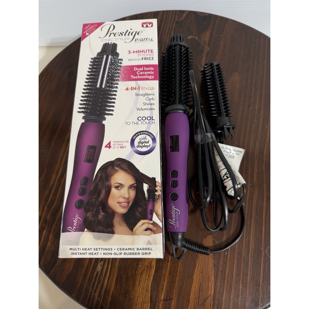 Prestige Ionic 4 In 1 Styler Ceramic Barrel Multi Heat Settings NIB